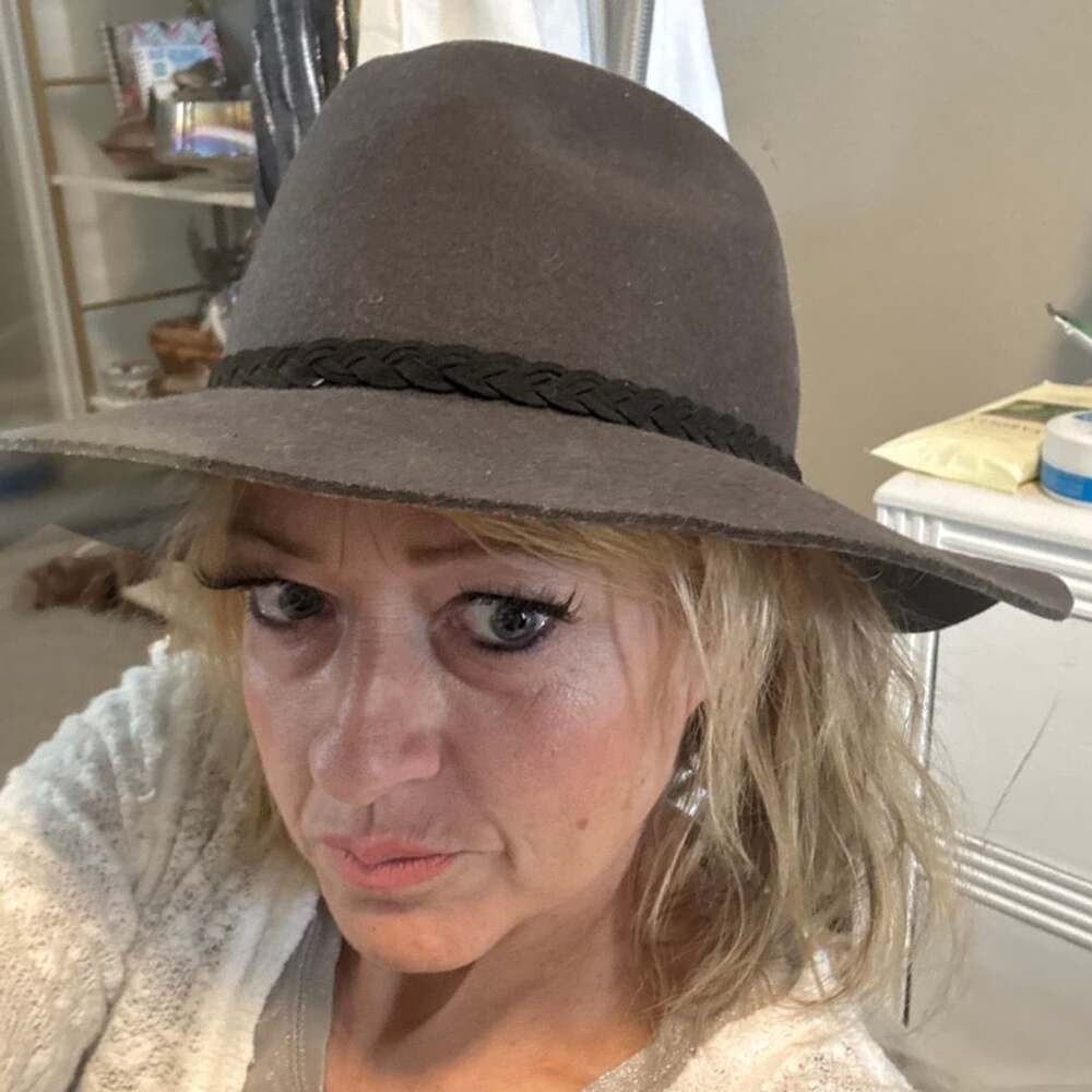 Tart Wool Fedora Hat One Size Grey Braided Band